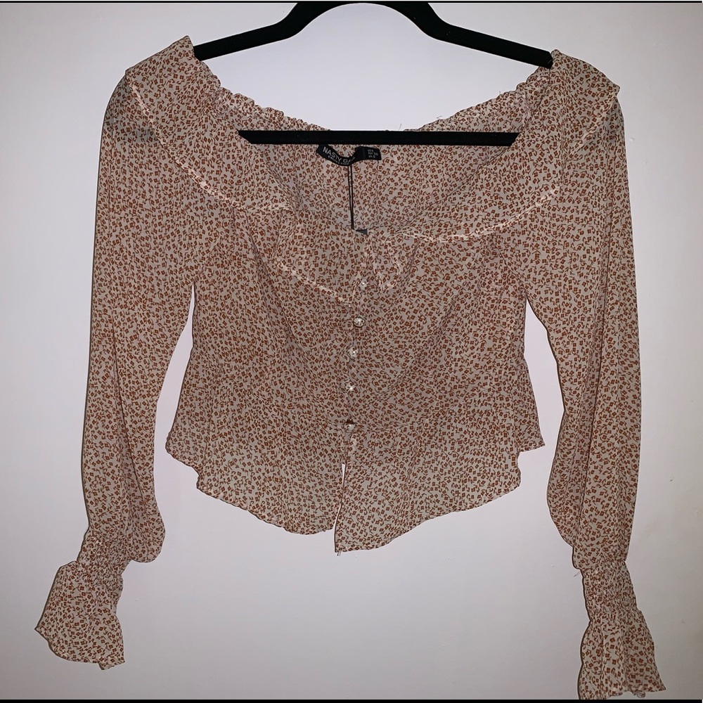 Nasty gal floral crop top